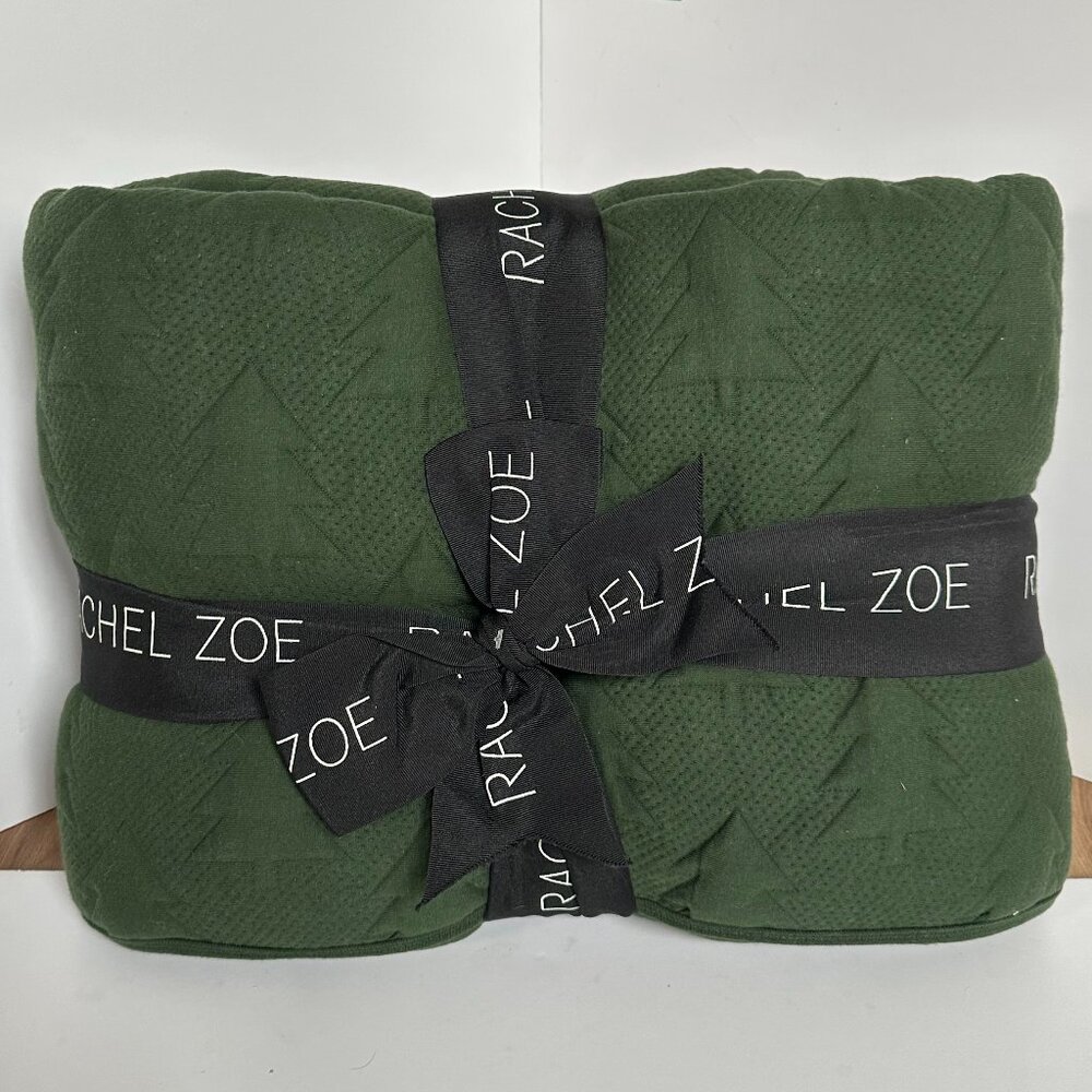 Rachel Zoe Forest Green Tree Themed Quilt in Full/Queen